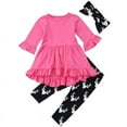thumbnail image 4 of Boutique Toddler Kids Baby Girl Flower Top Dress Pants Legging Outfit Clothes, 4 of 5