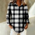 thumbnail image 4 of QASIEATN Womens and Girls Long Sleeve Flannel Shirt Casual Button Down Plaid Shirts 3 Months Adult 2XL, 4 of 7