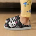thumbnail image 6 of Kids Slippers Kuromi And My Melody House Slippers Warm Soft Plush Slipper Anti-Slip Winter Fluffy House Shoes for Boys Girls, 6 of 7