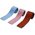 thumbnail image 3 of ZENXUS Cravates en Tricot pour Hommes, Anti-Rides, Lavables en Machine, 2,35 Pouces, Cravates Fines Plates, Bleu Poussiéreux, Rose Poussiéreux, Rouille, Lot de 3, 3 of 4