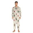 thumbnail image 3 of 1 Piece Adult Onesie Pajamas Cozy & Loose-Fit Sleepsuit Loungewear with Pockets Ribbons and Hearts Pattern X-Large, 3 of 7