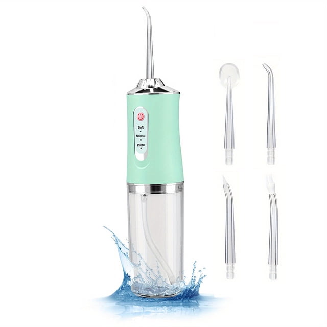 4 In 1 Water Flosser For Teeth, Cordless Water Flossers Oral Irrigator With DIY Mode 4 Jet Tips, Tooth Flosser, Portable And Rechargeable For Home Travel, For Men And Women Daily Teeth Care, Ideal For