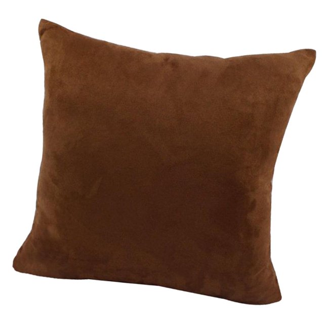 Funda de almohada de de color Funda de almohada decorativa Marrón-60x60cm Zulema Fundas de almohada de terciopelo