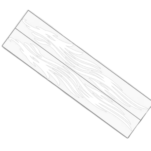 2 pegatinas para coche de 175 cm x 25 cm, para autocaravanas, carrocería y panel de carga. Blanco