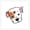 1pcs, variant on Brown/White Sweet Pit Bull Face With Heart Er, Phone Decal Water Bottle Stickers Car Decals, Funny Birthday Gift