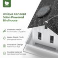 thumbnail image 3 of Comedero solar para pájaros Mrcrafts de metal para exteriores con luz LED, 3 of 5
