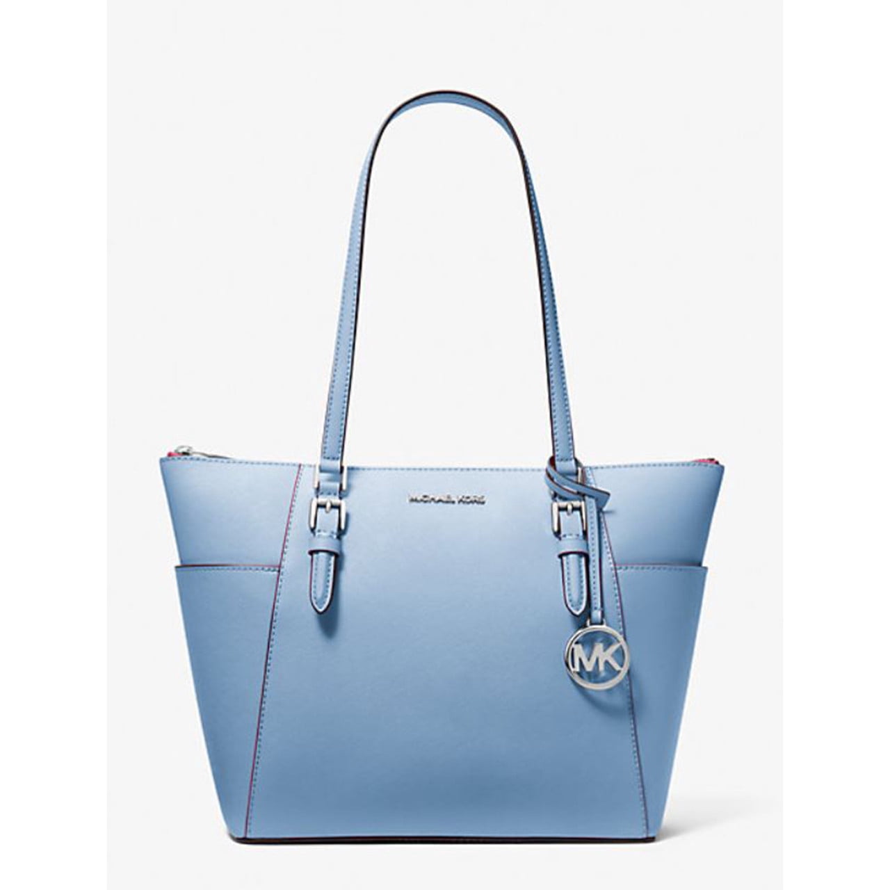 MICHAEL KORS ライトブルー ハンドバッグ Michael Kors Women's Charlotte Large Saffiano Leather Top-Zip Tote