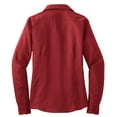 thumbnail image 3 of Red House Adult Female Women Plain Long Sleeves Shirt Deep Red 3X-Large, 3 of 3