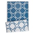 thumbnail image 1 of Indoor Outdoor 3 x 6 Foot Reversible Lattice Woven Rug, Blue (Used), 1 of 8