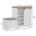 thumbnail image 6 of Dextrus Shoe Cabinet with Slide Door & Shoe Bench, 5-Tier Adjustable Farmhouse Shoe Storage for 20 Pairs for Entryway, Foyer, Hallway, White, 6 of 6