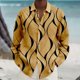 thumbnail image 1 of Camisa de solapa con estampado geométrico para hombre, camisa de manga larga con botones, informal, de negocios, de moda, para fiestas, de alta calidad, 6XL, 1 of 6