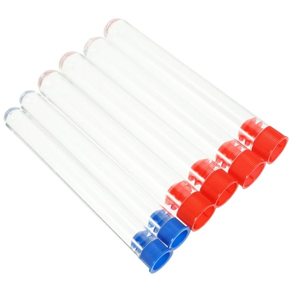 Kitandove Test Tubes Plastic Clear 12Pcs 4.5X0.6X0.6In