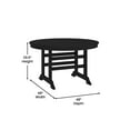thumbnail image 5 of Flash Furniture 48" Polyethylene Easy Assembly Outdoor Dining Table, Black, 5 of 9