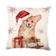 thumbnail image 2 of Funda de almohada navideña con cremallera transpirable de 18 x 18 pulgadas, decorativa. perro, 2 of 9