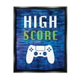 thumbnail image 2 of Stupell Industries High Score Pixel Style Gaming Controller Typography Graphic Art Metallic Gold Floating Framed Canvas Print Wall Art, Design by Victoria Barnes, 2 of 5