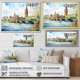thumbnail image 4 of Designart "London Landmark Big Ben Skylines III" Cityscapes Framed Wall Art - Industrial Green London Living Room Framed Canvas Art, 4 of 6