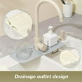 thumbnail image 3 of Kitchen Sink Faucet Mat, Silicone Splash Guard with Self-Draining Slope, Adjustable Water Barrier for Countertop Protection, 3 of 8