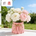thumbnail image 1 of Dianli Home Decor Rope Plastic Vase Faux Ceramic Decorative Flower Pot European Modern Centerpiece for Living Room Office Tabletop Dried Bouquet Display Decorative Vase Rope Pot, 1 of 7