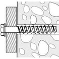 thumbnail image 4 of Vett Set Of 10 Concrete Screws With Hexagonal Head With Base/collar 6x50 Mm - Direct Fixing Without Dowel - For 7.5 Mm Hex Key - In Steel - For Re, 4 of 5