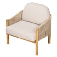 thumbnail image 2 of Olurrisa Outdoor Wood Club Chair, Beige Rope with Beige Cushion, 2 of 8
