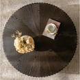 thumbnail image 3 of Hassch 35.4" Round Coffee Table, Retro Low Center Table for Living Room Home Office, Brown, 3 of 7
