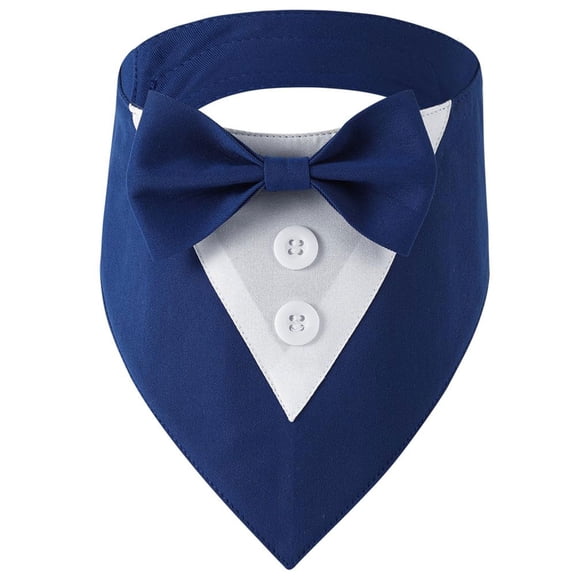 Ailezt Dog Bow Tie, Tuxedo Bowtie with Adjustable Collar Cute Pet Collar Elegant Bowtie with Hook and Loop for Pet Wedding Bandana Birthdays Gift
