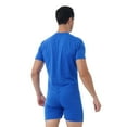 thumbnail image 4 of Alvivi Men's Short Sleeve One Piece Boyshorts Jumpsuit Romper Bodysuit Unitard Blue M, 4 of 8