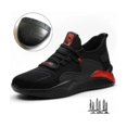 thumbnail image 1 of Zapatos de seguridad a prueba de golpes negros y rojos para hombre talla 38, 1 of 8