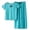 Blue, variant on Fgnfyis Toddler Girl Outfits Summer Casual Pure Color Round Neck Ruffled Sleeve Top and Pants Wear Set Beige 6-12 Months