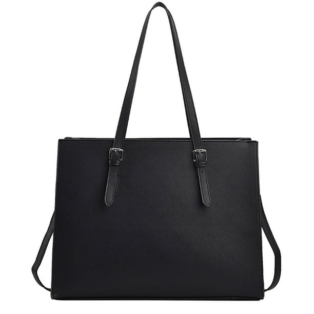 Bolso de mano para mujer, estilo shopper, grande, color negro