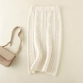 thumbnail image 2 of Fgnfyis Women's Autumn and Winter Thick Wool Knitted Skirt Long Straight Skirt for Cozy Season Wear Beige One Size, 2 of 4