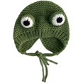 thumbnail image 2 of Gorro de bebé Otoño e Invierno Gorro de Lana Cálido de Terciopelo Ranita Lindo Súper Lindo Gorro de Protección para los Oídos para Bebé Gorro de Punto para Niños, 2 of 4