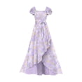 thumbnail image 4 of FYDUU Flower Girl Dress Summer Girls Flutter Sleeve Floral Dresses Elegant Flowy Ruffle Long Dress Stysligh Party A-Line Sundress 13-14 Years, 4 of 4