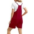 thumbnail image 4 of Spaghetti Strap Women V-Neck Solid Sleeveless Jumpsuit With Pocket, 4 of 5