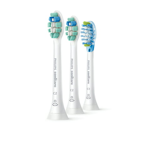 Philips Sonicare replacement toothbrush head variety pack, 2 Optimal Plaque Control + 1 Premium Plaque Control, HX9023/69, BrushSync™ technology, White (Rotadent Brush Heads Best Price)
