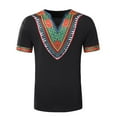 thumbnail image 1 of Men T Shirts African Kente Art Short Sleeve Print Tee Tops for Men, 1 of 3