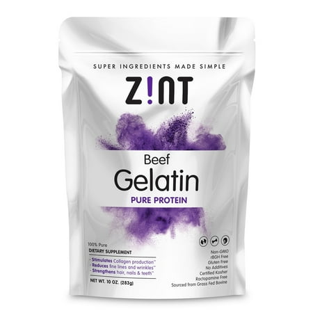 Zint Anti-Aging Gelatin Protein Thickening Powder, 10.0