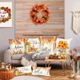 thumbnail image 5 of Fall 16x16 Throw Pillow Covers Set of 4, Pumpkin Sunflower Decorative HolidayPillow Case 16 x 16 Autumn Cushion Covers Thanksgiving Pillowcase for Indoor Home Bedroom Couch Sofa Decor, 5 of 6