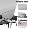 thumbnail image 6 of Aukfa 4 Pieces Patio Garden Conversation Set, Metal Outdoor Furniture Set with Cushions, Black, 6 of 10