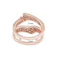 thumbnail image 4 of Baguette & Round Cut White Cubic Zirconia Enhancer Wrap Guard Ring For Women In 14K Rose Gold Plated 925 Sterling Silver (Color: White, Clarity: VVS1-VVS2) -7, 4 of 6