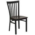 thumbnail image 2 of Flash Furniture HERCULES Series Black School House Back Metal Restaurant Chair - Mahogany Wood Seat, 2 of 7