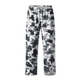 thumbnail image 6 of Men's Cargo Pants Relaxed Fit Straight Leg Camo Print Work Pants with 4 Pockets Elastic Waistband Drawstring Lightweight Trousers for Hiking Outdoor Daily Wear White 3XL, 6 of 6