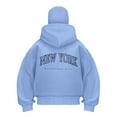 thumbnail image 4 of vigerakr Hoodie Jacket Zip Up Fashion "NEW YORK" Print Double Layer Hoodies Outerwear Jacket Y2K Sweatshirt for Women (Sky Blue, XL), 4 of 4