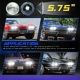thumbnail image 6 of 5 3/4" 5.75 INCH Round LED Headlights HIGH/LOW Beam fit Datsun 620 Pickup 72-74, 6 of 10