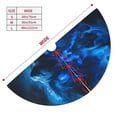 thumbnail image 3 of Rateoe Blue Fire Cool Wolf Print Christmas Tree Skirt 48" for Xmas Holiday New Year Party Circle Tree Mat Ornaments Decoration, 3 of 7