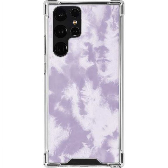 Skinit Tie Dye Purple and White Tie Dye Galaxy S22 Ultra Clear Case