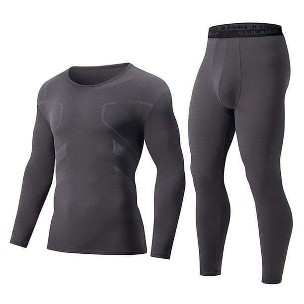 Ceisia Warm Breathable Mens Slim Fit Solid Color Thermal Underwear Set Gifts