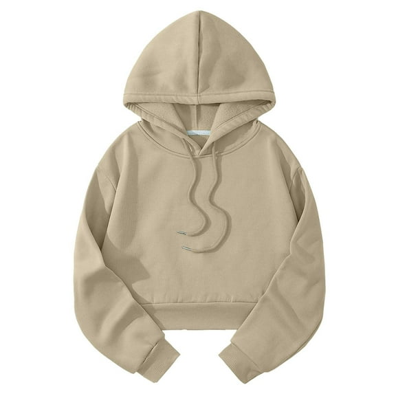Hoodies for Women Solid Color Loose Long Sleeve Comfortable Pullover Hooded Sweatshirt