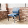 thumbnail image 4 of Pemberly Row Waiting Reception Armless Guest Chair Wood Frame in Blue, 4 of 5