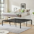 thumbnail image 4 of Katkuca 18" King Metal Platform Bed Frame, Strong Steel Slat Support, No Box Spring Needed, Easy Assembly, Black, 4 of 7